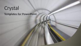  Presentation with tunnel - Colorful PPT layouts enhanced with going trough the underground tunnel backdrop and a light gray colored foreground