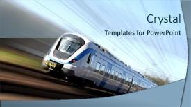  Presentation with motion - Cool new presentation with fast train in motion backdrop and a sky blue colored foreground