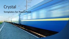  Presentation with blur - Audience pleasing theme consisting of fast train passing by motion backdrop and a  colored foreground