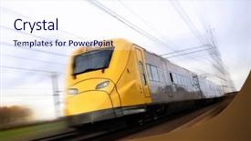  Presentation with motion - Audience pleasing presentation consisting of fast train with motion blur backdrop and a sky blue colored foreground