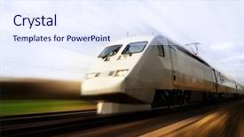  Presentation with motion - Audience pleasing theme consisting of fast train with motion blur backdrop and a  colored foreground