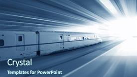  Presentation with motion - Beautiful slide deck featuring fast train with motion blur backdrop and a  colored foreground