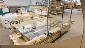  Presentation with furniture industry - Slide set consisting of fastened by bar clamp background and a coral colored foreground