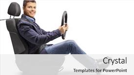  Presentation with car seat - Slide set enhanced with fastener - full length profile shot background and a white colored foreground