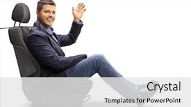  Presentation with car seat - Cool new PPT layouts with fastener - full length shot backdrop and a white colored foreground