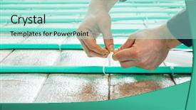  Presentation with pipes - Cool new slides with fastener - underfloor heating installation pipes fastening backdrop and a arctic colored foreground