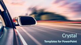  Presentation with motion - Cool new PPT layouts with faster - car on the road whit backdrop and a ocean colored foreground