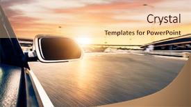  Presentation with empty road motion blur - Presentation design consisting of faster - car on the road whit background and a lemonade colored foreground