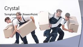  Presentation with job - PPT layouts consisting of faster - movers in a hurry background and a  colored foreground