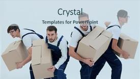  Presentation with job hazard - Amazing slide set having faster - movers in a hurry backdrop and a  colored foreground