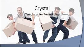  Presentation with job - Amazing slide set having faster - movers in a hurry backdrop and a white colored foreground