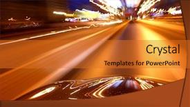  Presentation with speed - Theme with faster - speed drive background and a gold colored foreground