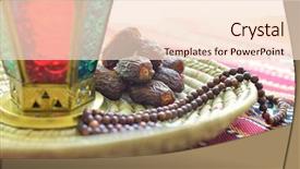  Presentation with arabic - Slide deck having fasting prayer - close up of an arabic background and a lemonade colored foreground