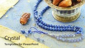  Presentation with islamic - Colorful slide deck enhanced with fasting prayer - close up of dates backdrop and a blonde colored foreground