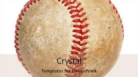  Presentation with mlb baseball game ball - Slides with fastpitch - baseball ball macro shot isolated background and a coral colored foreground