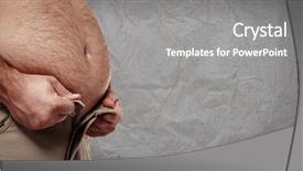  Presentation with weight loss - Slide deck consisting of fat belly man with overweight background and a gray colored foreground