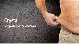  Presentation with weight loss - Slide deck consisting of fat belly man with overweight background and a gray colored foreground