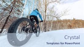  Presentation with fat - PPT theme consisting of fat-bike-biking-girl-riding background and a sky blue colored foreground