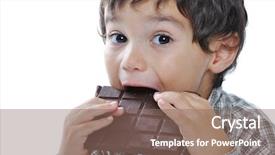  Presentation with special education cute kid - Audience pleasing presentation theme consisting of fat boy - very cute kid with chocolate backdrop and a violet colored foreground
