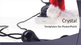  Presentation with hat - Presentation with fat cells - red santa claus hat background and a  colored foreground