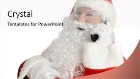  Presentation with santa - Slides with fat cells - santa laughing out loud background and a white colored foreground