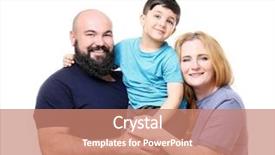  Presentation with fat - Slide set with fat kid fat adult - overweight couple with son background and a coral colored foreground