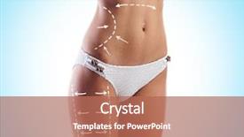  Presentation with slim body - Presentation theme having fat lose liposuction and cellulite background and a coral colored foreground