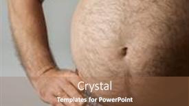  Presentation with obesity - Slide set consisting of fat-male-stomach-obesity background and a tawny brown colored foreground