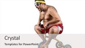  Presentation with fat - Theme with fat man riding a small background and a light gray colored foreground