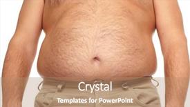  Presentation with big fat belly girl - Slide deck featuring fat man with a big background and a coral colored foreground