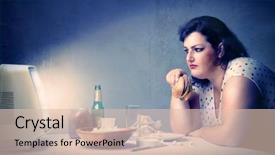  Presentation with television drama - Amazing theme having fat woman dining in front backdrop and a lemonade colored foreground