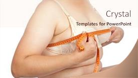  Presentation with breast - Presentation with fat-woman-measuring-breast background and a lemonade colored foreground