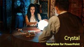  Presentation with spiritual - Cool new slides with fate - couple on spiritual seance witch backdrop and a wine colored foreground