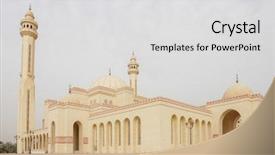  Presentation with bahrain - Colorful PPT layouts enhanced with fateh grand mosque in bahrain backdrop and a light gray colored foreground