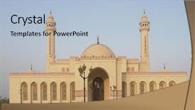  Presentation with bahrain - Amazing slides having fateh grand mosque in bahrain backdrop and a light blue colored foreground