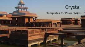  Presentation with agra - Colorful slide set enhanced with unidentifiable hands typing on laptop with blank black screen in room with bright window backdrop and a coral colored foreground.