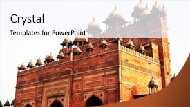  Presentation with mughal - Amazing slides having fatehpur sikri mosque india built backdrop and a  colored foreground