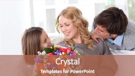  Presentation with family day - Slide deck featuring happy birthday father - mother's day celebration in family background and a coral colored foreground