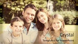  Presentation with sun - Slide set having father affection - young family enjoying the sun background and a  colored foreground