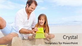  Presentation with healthy building - PPT layouts with handwriting checklist on blank notebook background and a sky blue colored foreground