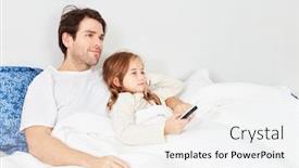  Presentation with control - Presentation enhanced with father-and-daughter-in-bed background and a white colored foreground