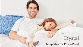  Presentation with control - Amazing PPT layouts having father-and-daughter-in-pajamas backdrop and a lemonade colored foreground