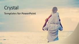  Presentation with daughter - Audience pleasing slide deck consisting of father and daughter playing together backdrop and a lemonade colored foreground