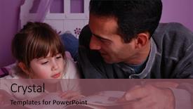  Presentation with daughter - Colorful PPT layouts enhanced with father and daughter spend time backdrop and a  colored foreground