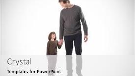  Presentation with daughter - Theme with father-and-his-little-daughter background and a white colored foreground