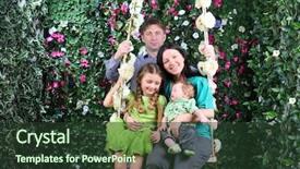  Presentation with mother baby - PPT theme featuring strabismus - astigmatism doctor work hard background and a gray colored foreground