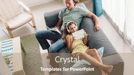  Presentation with parent child teen - Amazing slide deck having father-and-pre-teen-daughter backdrop and a coral colored foreground