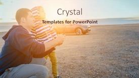  Presentation with journey - Presentation featuring father-and-son-controlling-fly background and a lemonade colored foreground