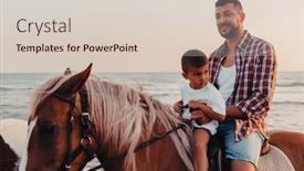  Presentation with father and son - Theme consisting of father-and-son-enjoy-riding background and a lemonade colored foreground