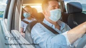  Presentation with journey - Slide deck with father-and-son-in-protective background and a light blue colored foreground